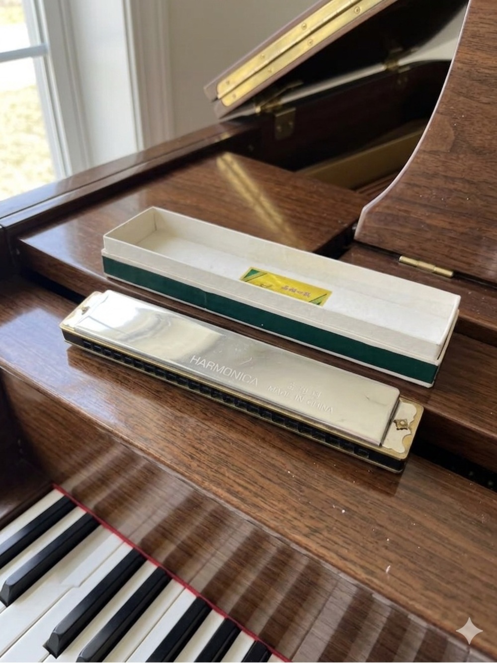 HARMONICA • Vintage Hero Harmonica Shanghai China 48 Holes Original Box